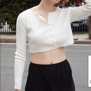 Brandy Melville Button-Up Cropped Cardigan